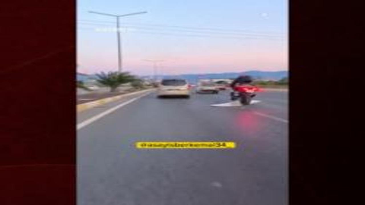 Edremit'te motosiklet sürücüsü ölümden kıl payı kurtuldu!