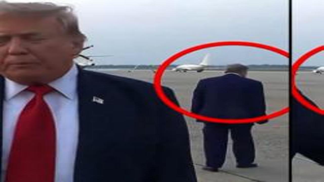 Trump'ın basın açıklamasındaki gizemli kişi sosyal medyada gündem oldu
