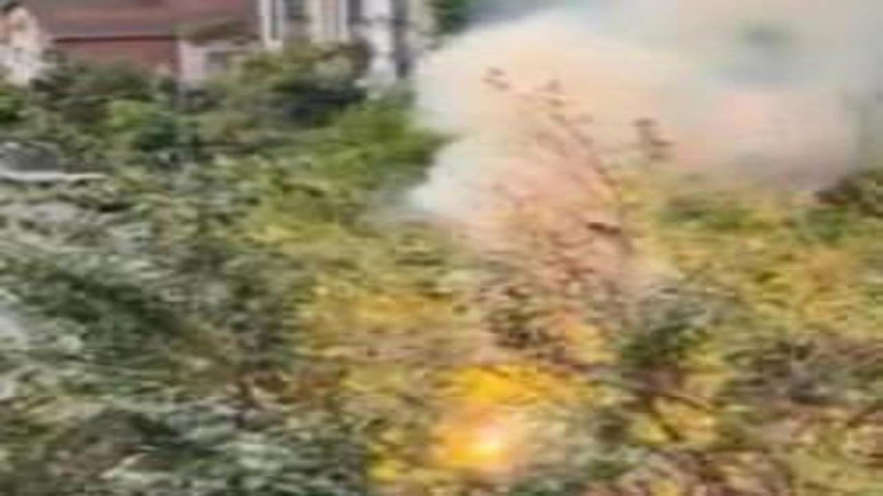 Sokak ortasında alev topuna döndü! Kağıthane’de korkutan patlama anı