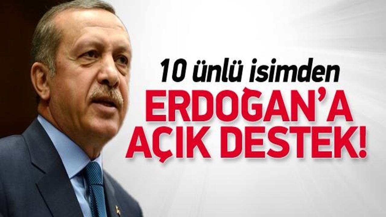 10 ünlü isimden Erdoğan'a destek
