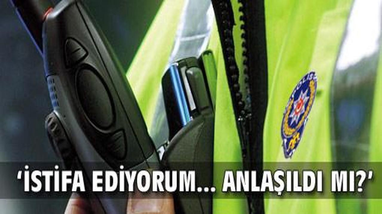 Polis, telsizle istifasını verdi