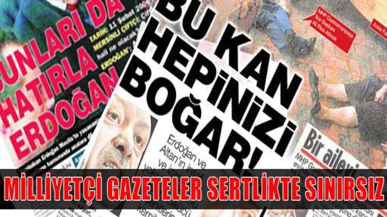 Erdoğan'a tehdit gibi ülkücü kanı manşeti