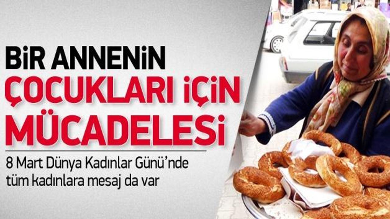 11 yıldır simit satarak &ccedil;ocuklarını okutuyor