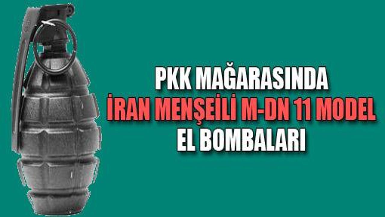 PKK sığınağında İran yapımı el bombaları
