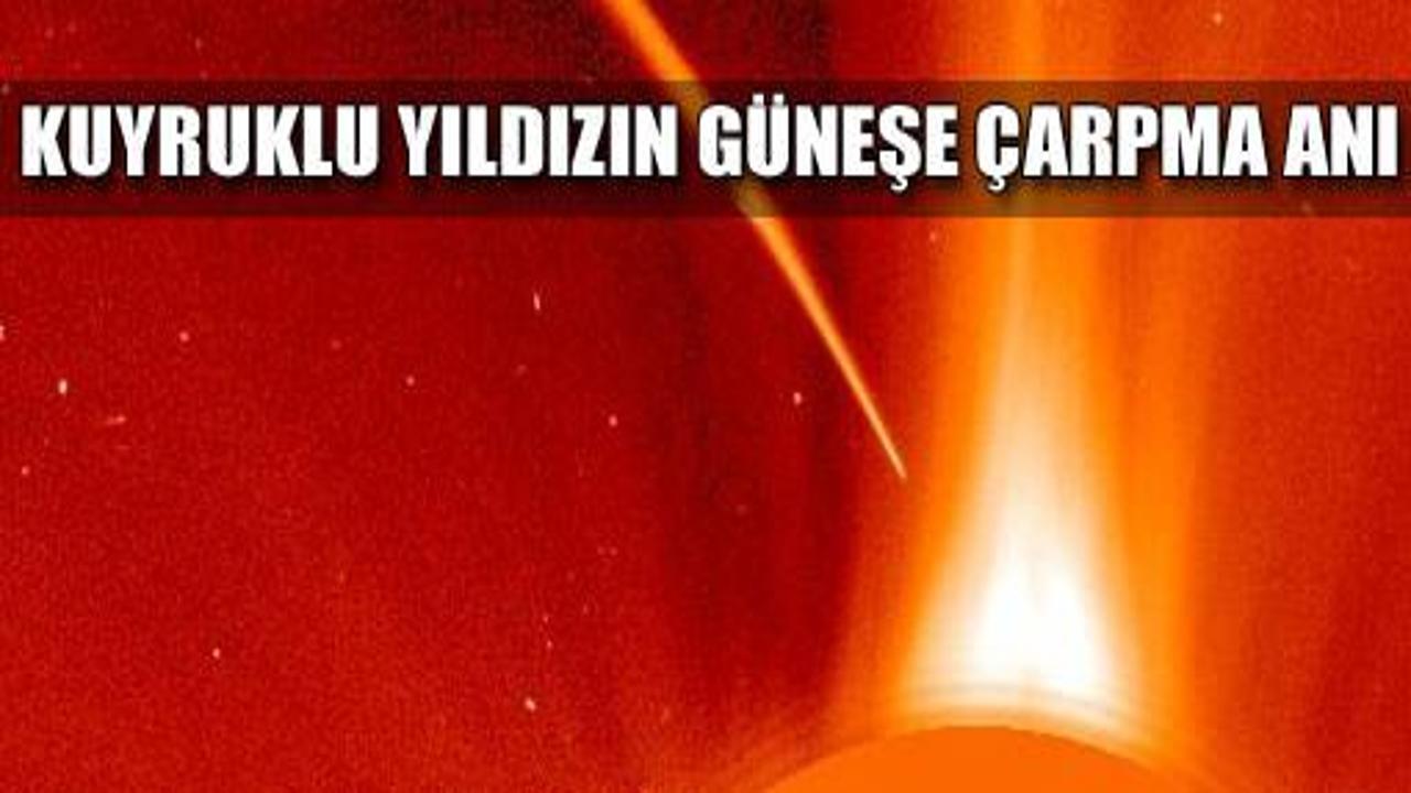 Kuyruklu yıldızın Güneş'e çarpma anı