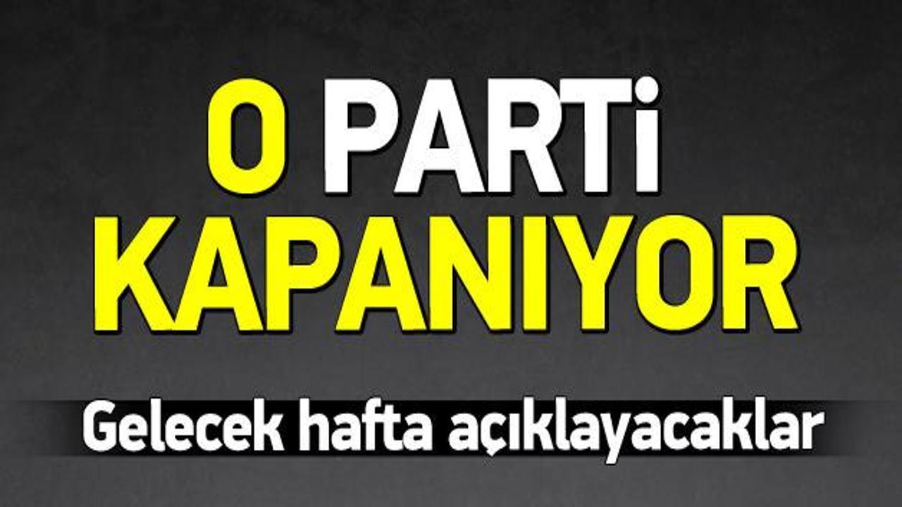 Anadolu Partisi kapanıyor