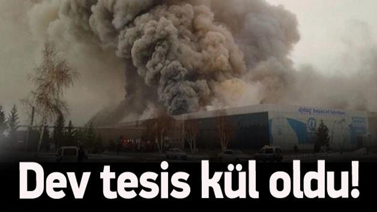 Çankırı'da et entegre tesisinde yangın çıktı
