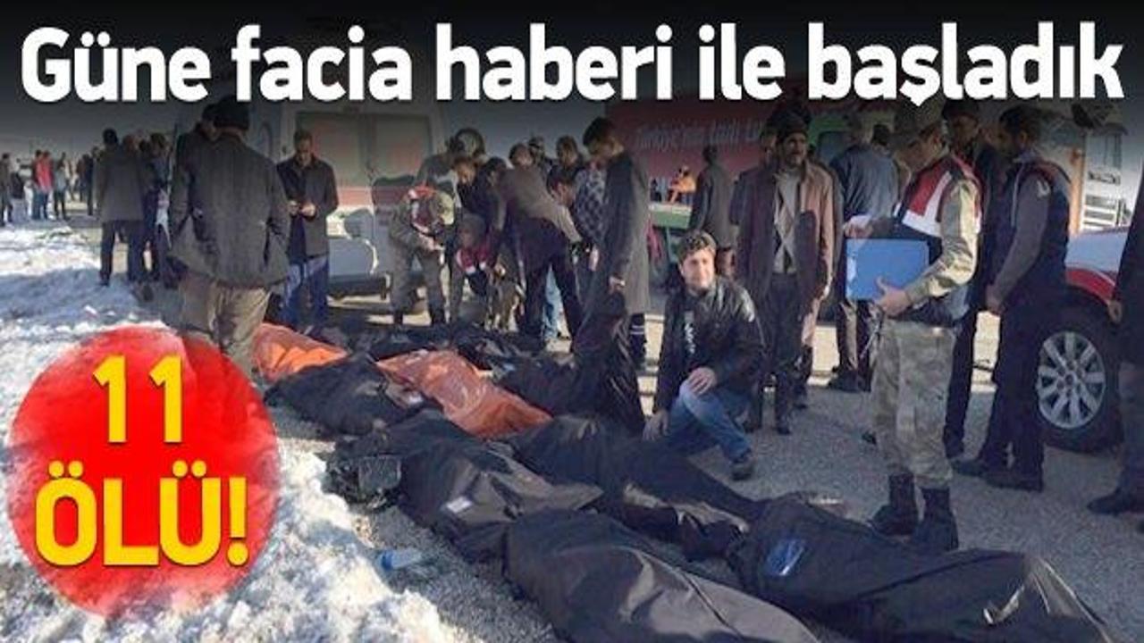 Van Erciş'te korkun&ccedil; kaza: 11 kişi &ouml;ld&uuml;