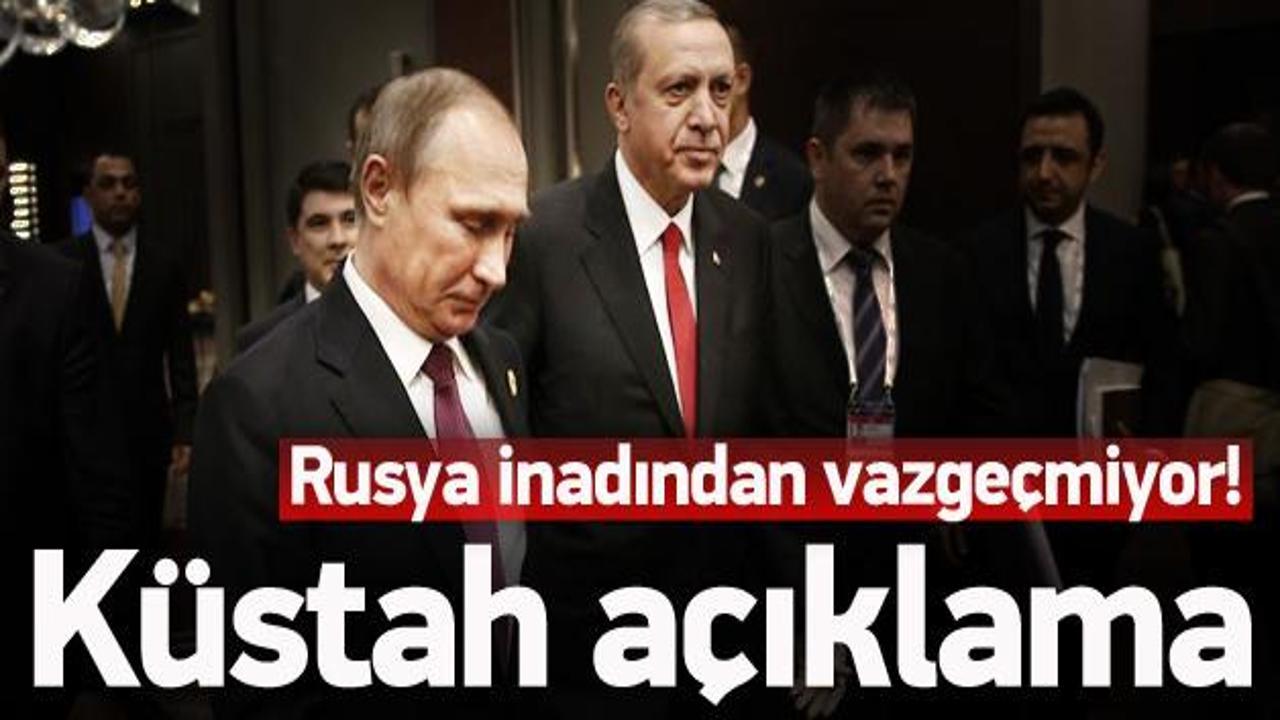 Rusya'dan küstah Türkiye açıklaması