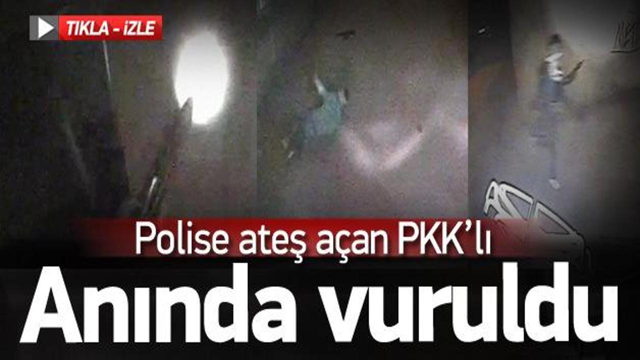 Polise ateş açan PKK'lı anında vuruldu!