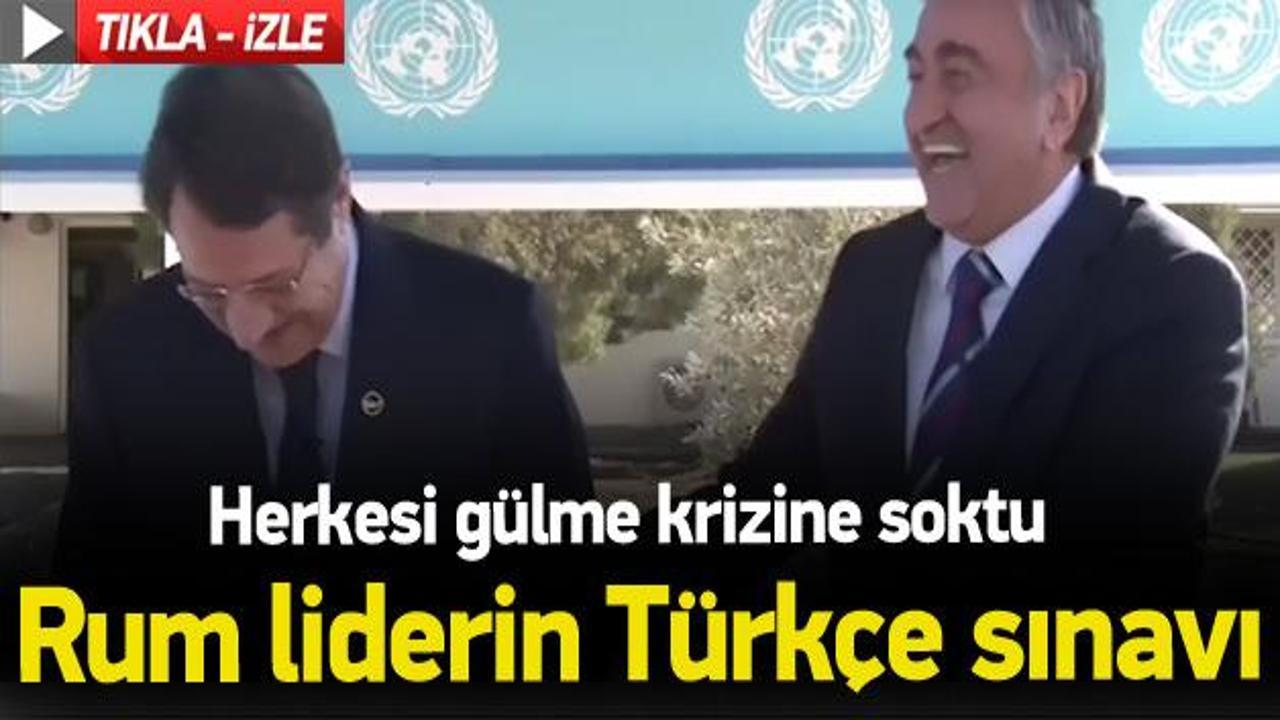 Rum liderin Türkçe sınavı gülme krizine soktu