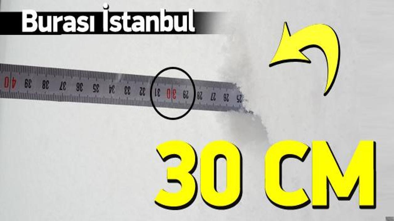 İstanbul'da kar kalınlığı 30 cm'yi buldu