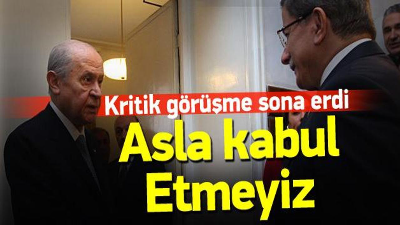 Davutoğlu-Bah&ccedil;eli g&ouml;r&uuml;şmesinde ilk a&ccedil;ıklama
