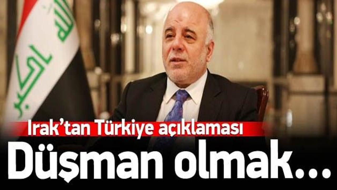 Irak Başbakanı'ndan Türkiye'ye mesaj