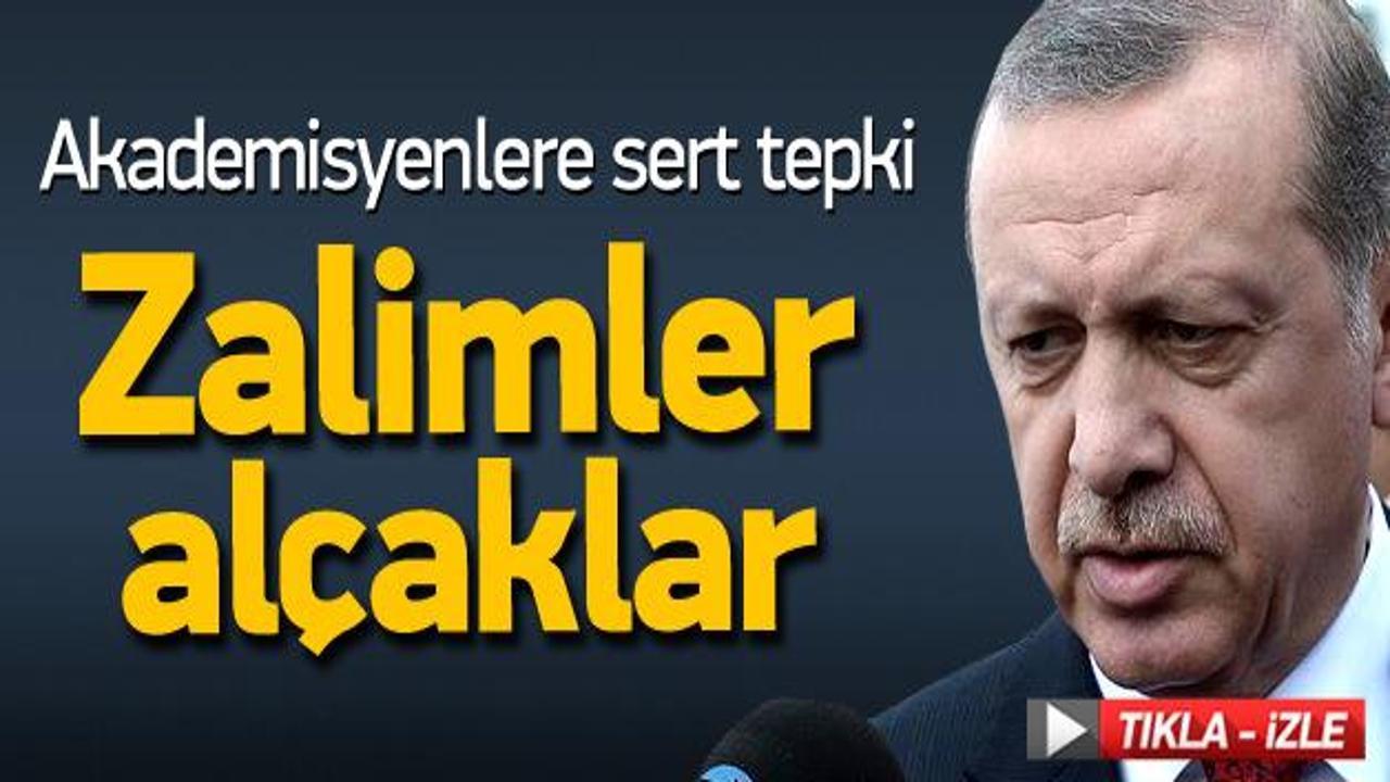 Erdoğan'dan o akademisyenlere sert tepki!