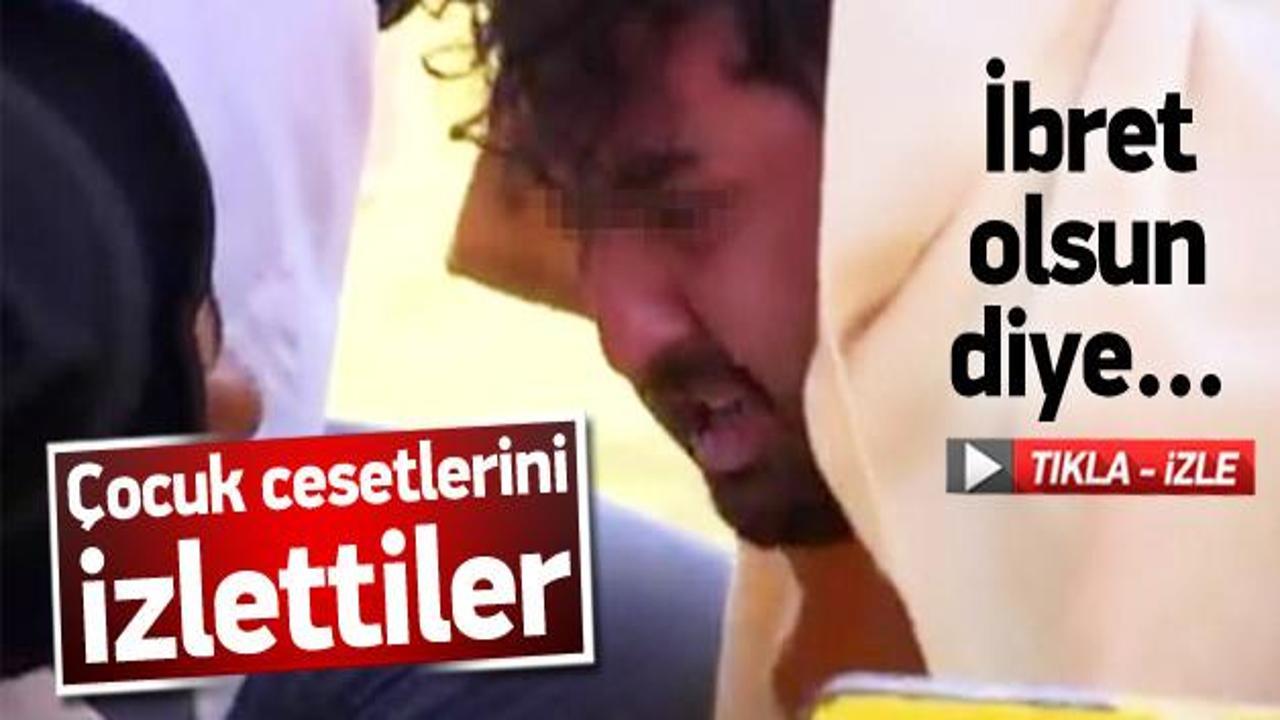 İnsan ka&ccedil;ak&ccedil;ısına &ccedil;ocuk bedenlerini g&ouml;sterdiler