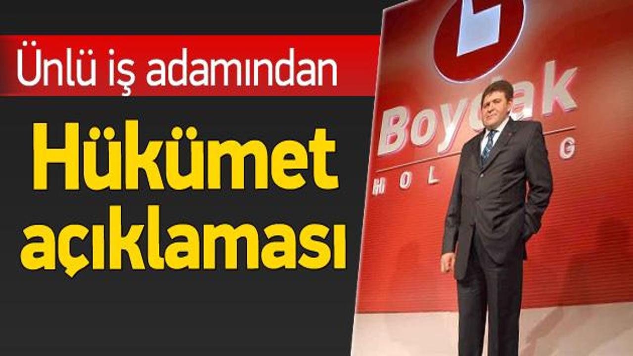 Mustafa Boydak: Hükümetle mutabıkız