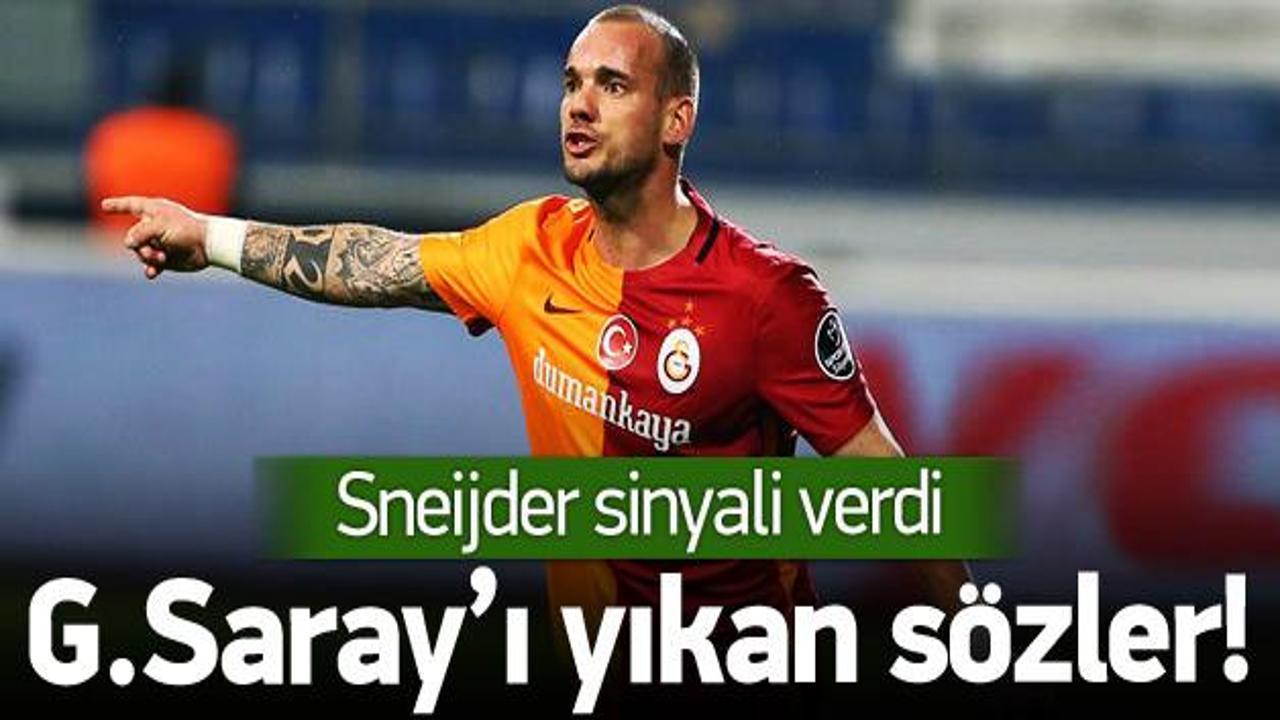 Sneijder'den Galatasaray'ı yıkan sözler!