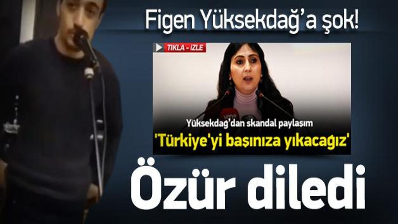 Videosunu paylaştığı gençten Yüksekdağ'a tepki