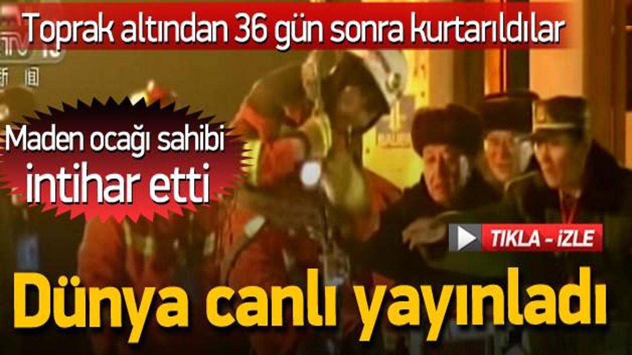 &Ccedil;in'de madenciler 36 g&uuml;n sonra kurtarıldı