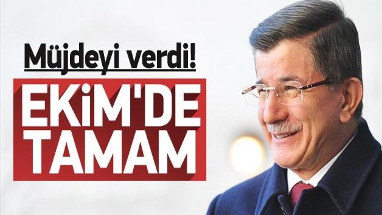 Davutoğlu: Ekim ayında AB'yle vize kalkacak