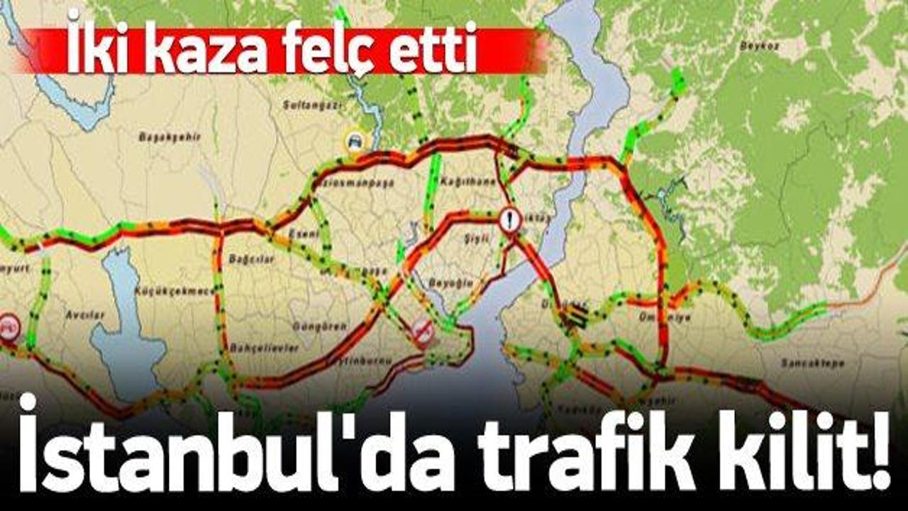 İstanbul'da trafik kilit!