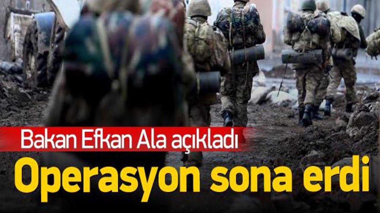 Efkan Ala: Cizre'de operasyon sona erdi