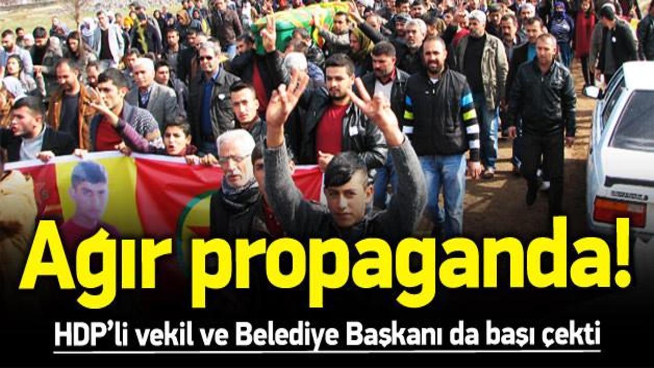 Terörist cenazesinde PKK propagandası