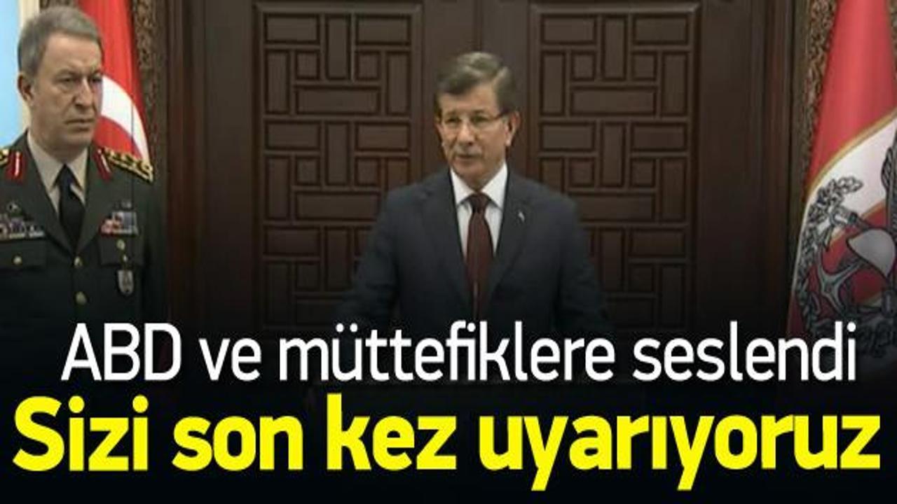 Davutoğlu'ndan ABD'ye YPG tepkisi