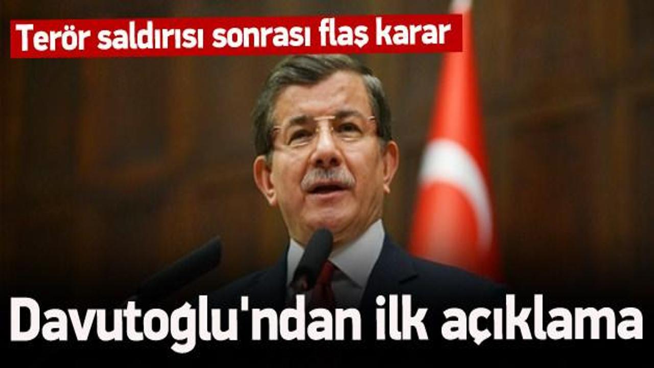 Davutoğlu'ndan patlama açıklaması