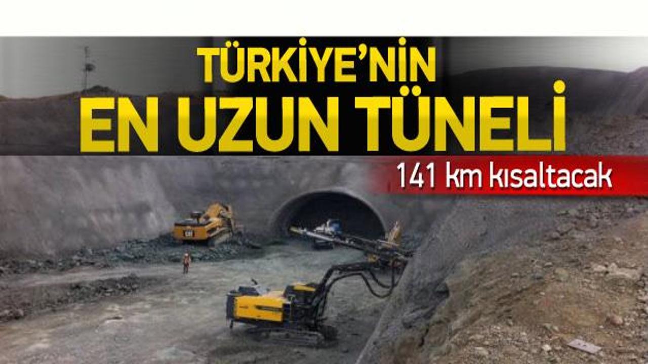 T&uuml;rkiye'nin en uzun t&uuml;nelinde ışık g&ouml;r&uuml;nd&uuml;!