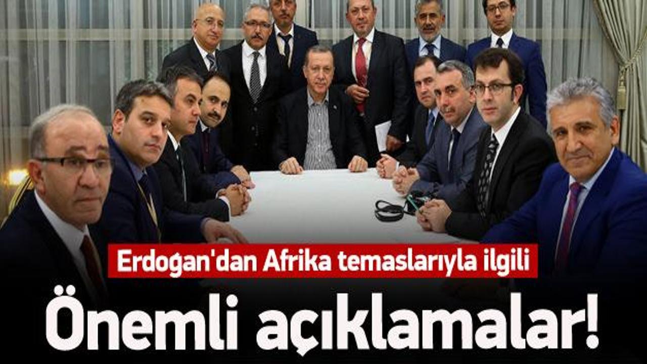 Erdoğan, Afrika seyahatini değerlendirdi