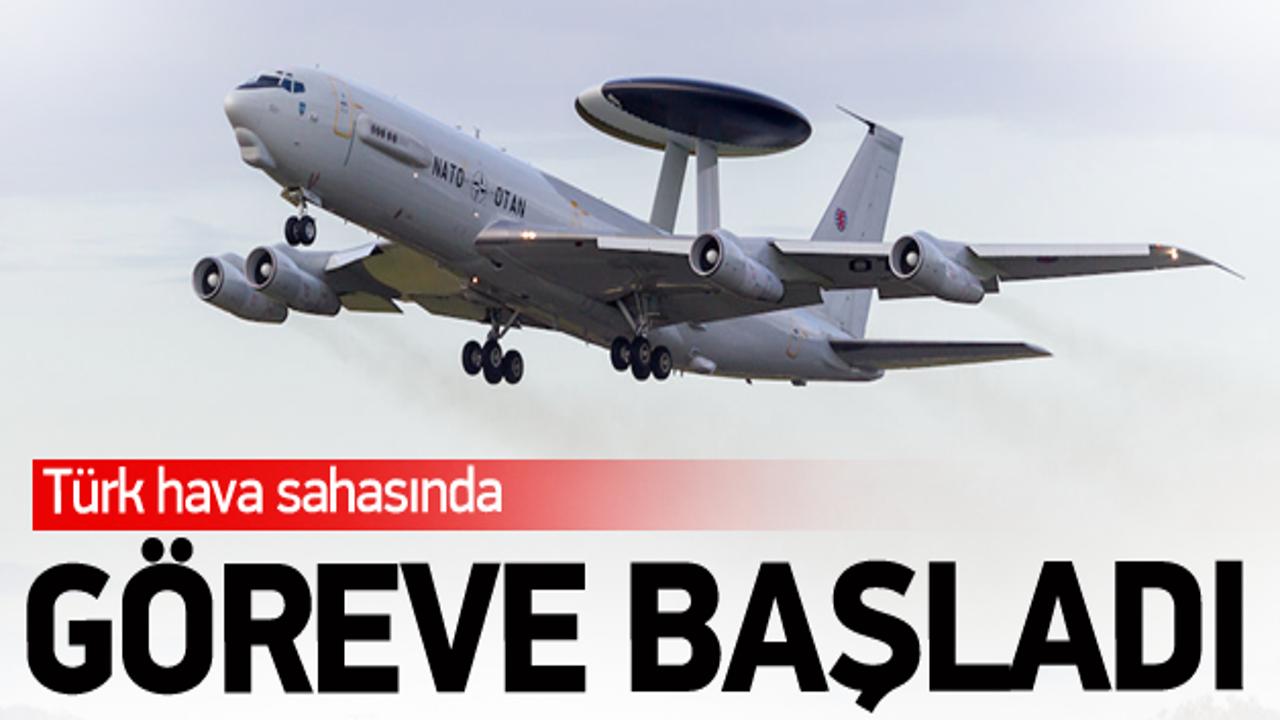NATO uçağı Türk hava sahasında!