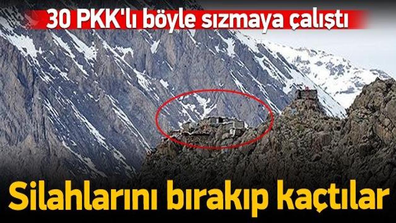 PKK'lılar Dağlıca'ya böyle sızmaya çalıştı!