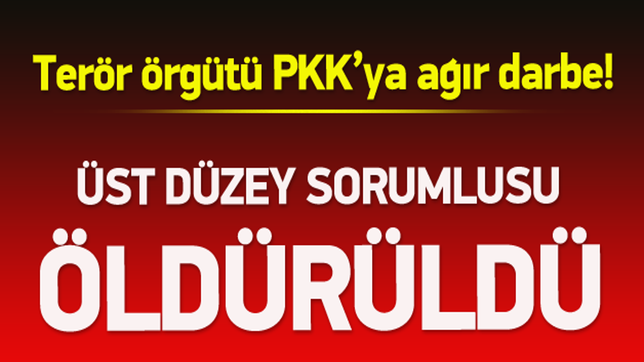 PKK'nın üst düzey sorumlusu öldürüldü