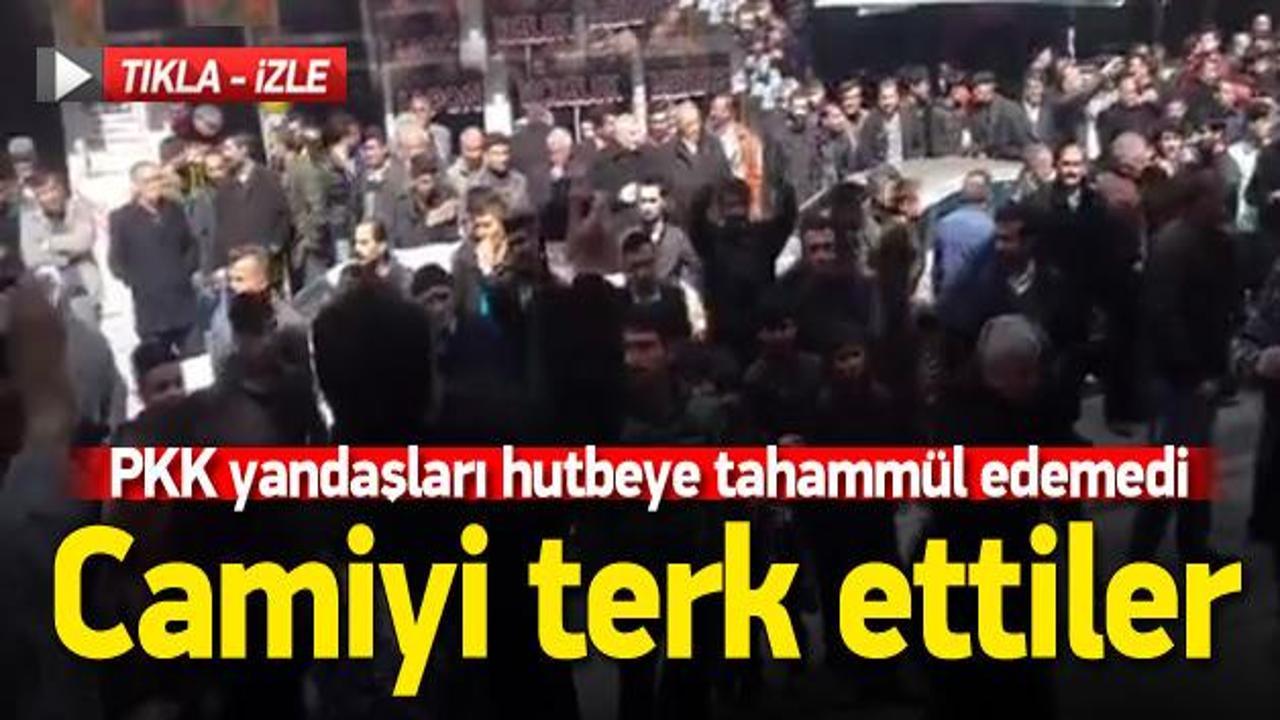 PKK yandaşları '&Ccedil;anakkale' hutbesini protesto etti