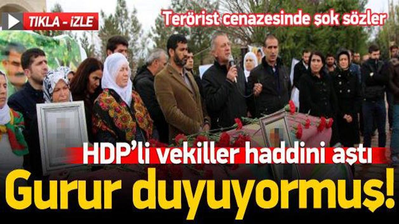 PKK'lı ter&ouml;ristin cenazesinde 2 HDP'li vekil