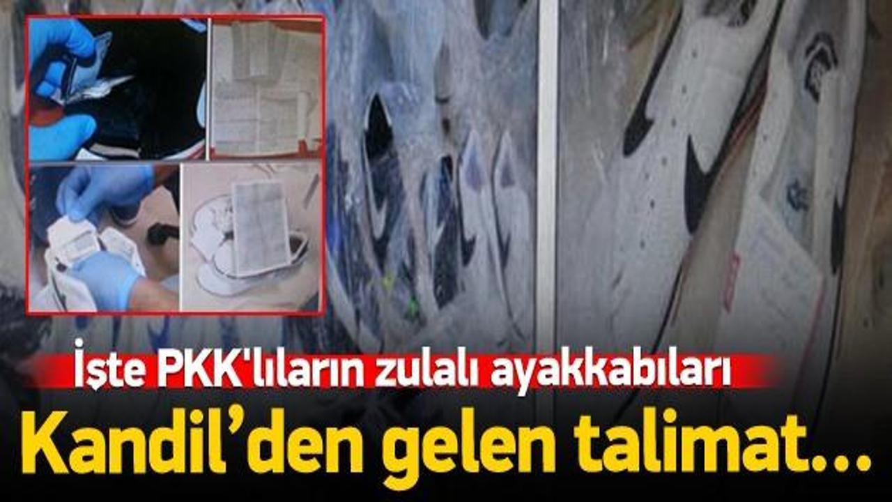 PKK'lıların zulalı ayakkabıları