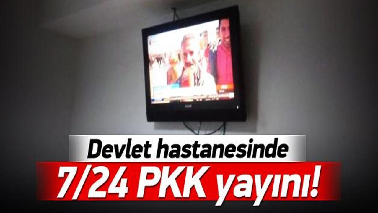 Devlet hastanesinde 7/24 PKK yayını!