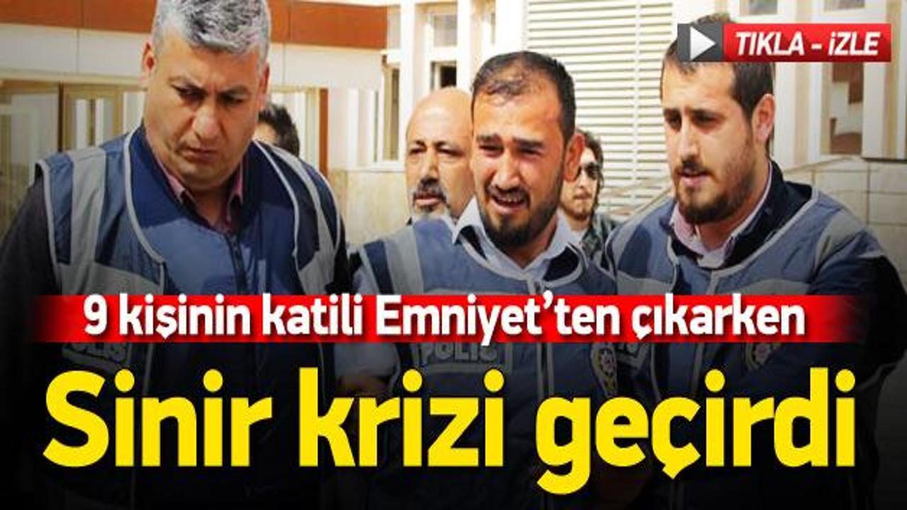 9 kişinin katili Emniyet'ten &ccedil;ıkarken b&ouml;yle ağladı