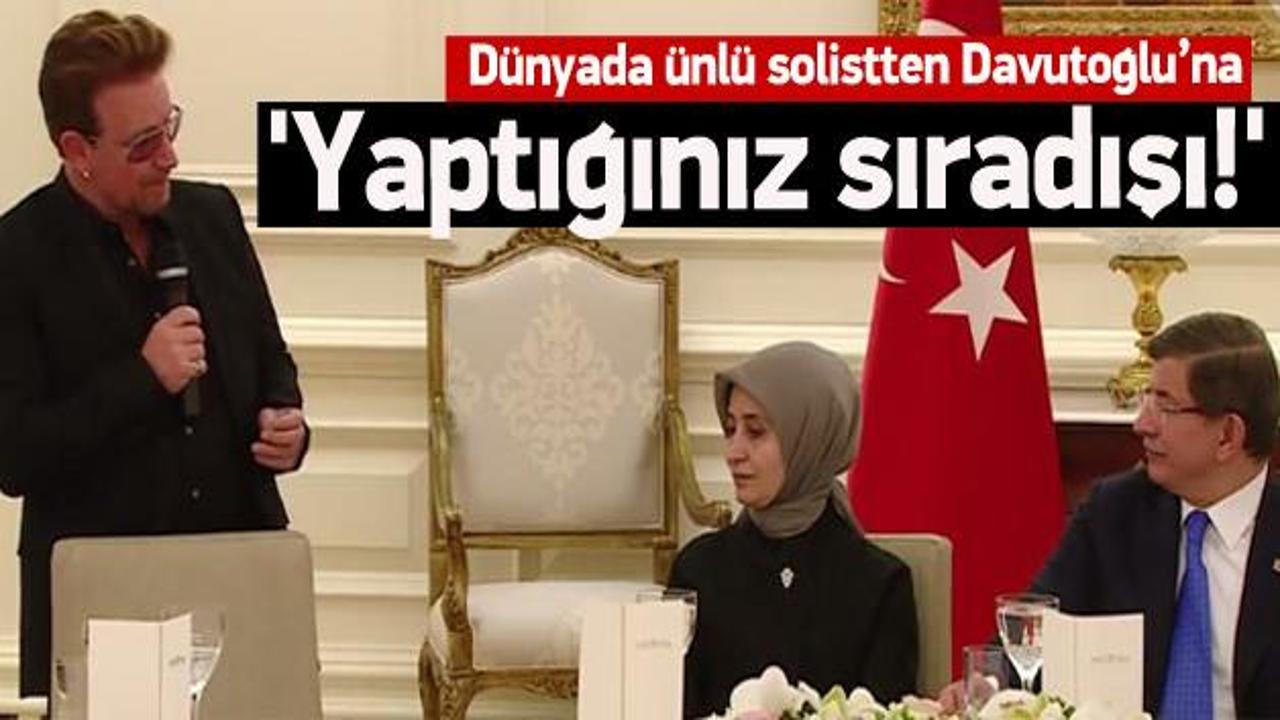 U2 grubunun solisti Bono, &Ccedil;ankaya K&ouml;şk&uuml;'ne &ccedil;ıktı