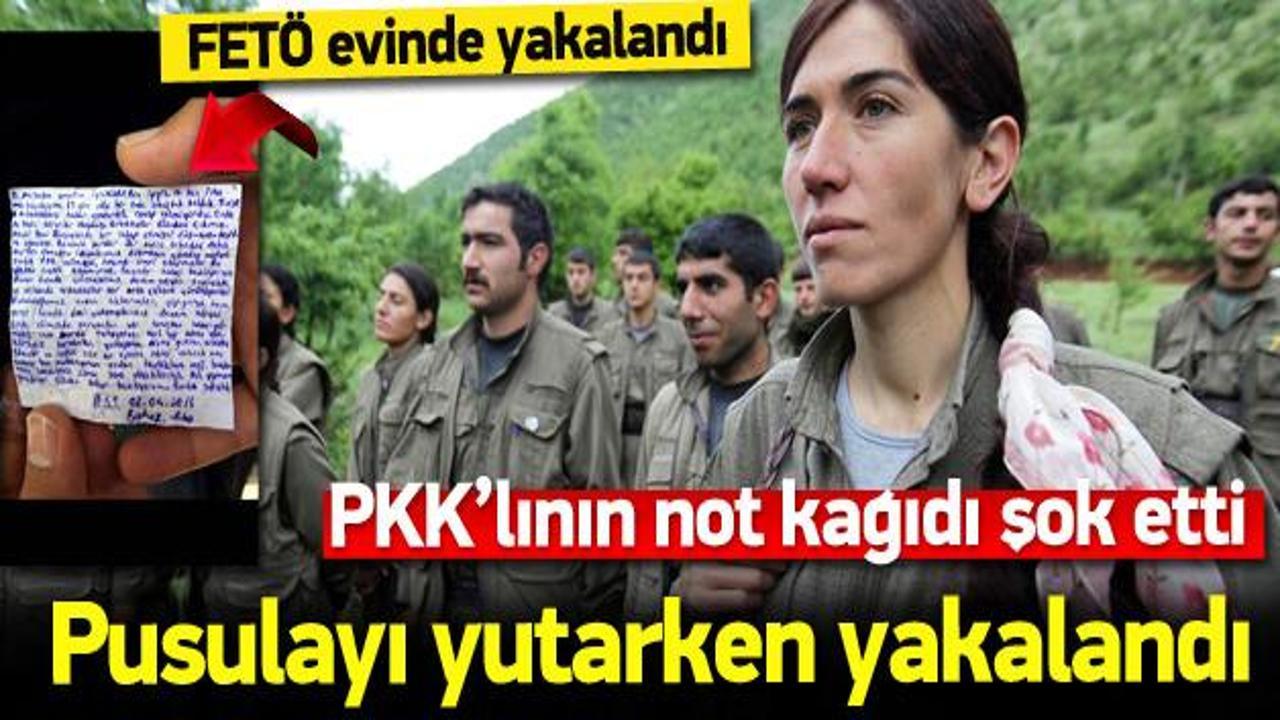 PKK'lının üzerinden çıkan not şok etti!