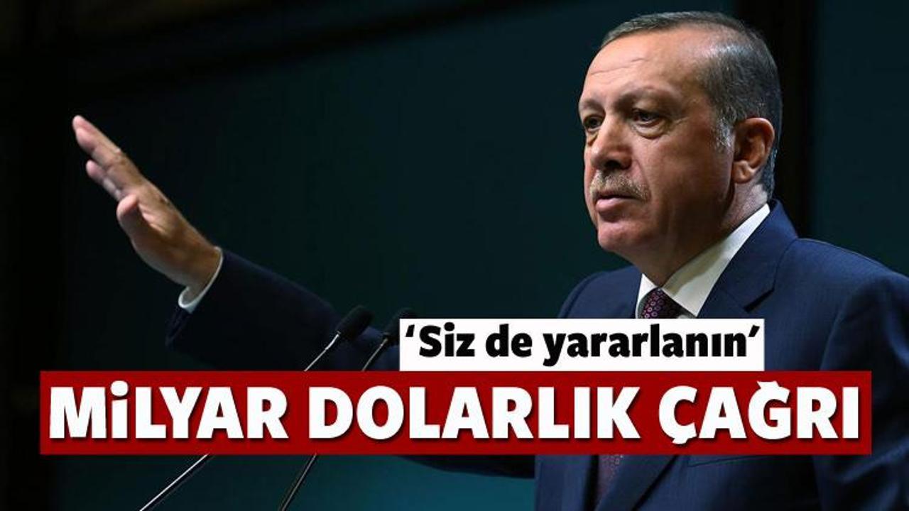 Erdoğan'dan milyarlık çağrı