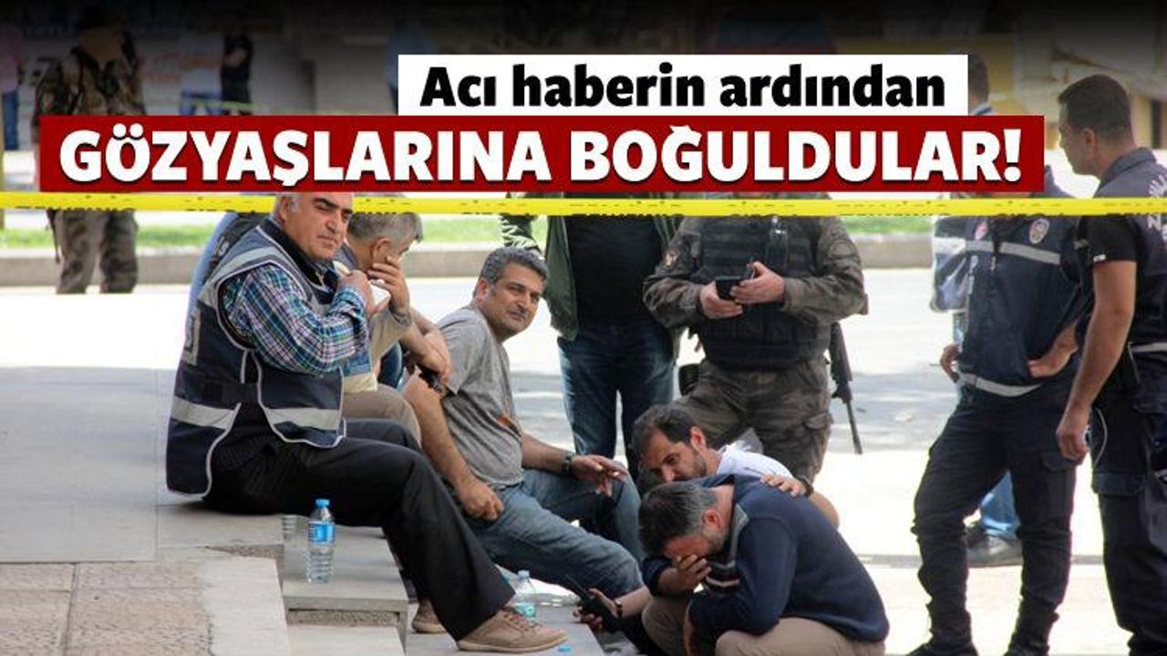 Gaziantep'te polisler arkadaşlarına ağladı