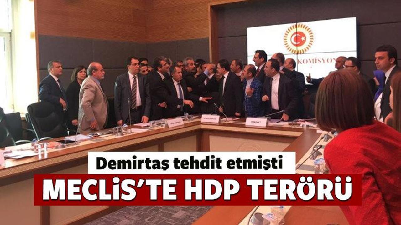 Meclis'te HDP terörü komisyonu kilitledi