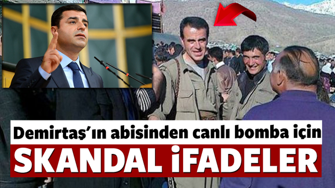 Demirtaş'ın abisinden canlı bombaya skandal ifade!