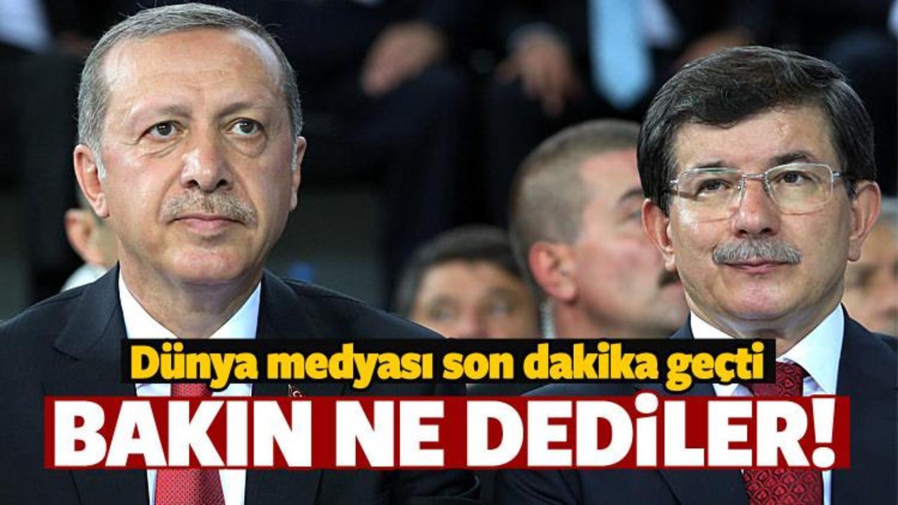 Erdoğan-Davutoğlu görüşmesi dünya basınında