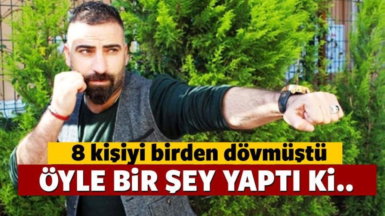 Cesur Turgay dövdüğü kişileri ziyaret etti