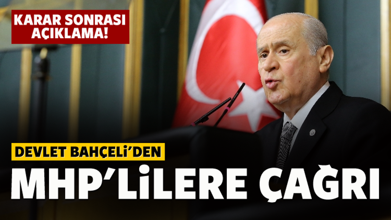 Devlet Bahçeli'den flaş açıklama!