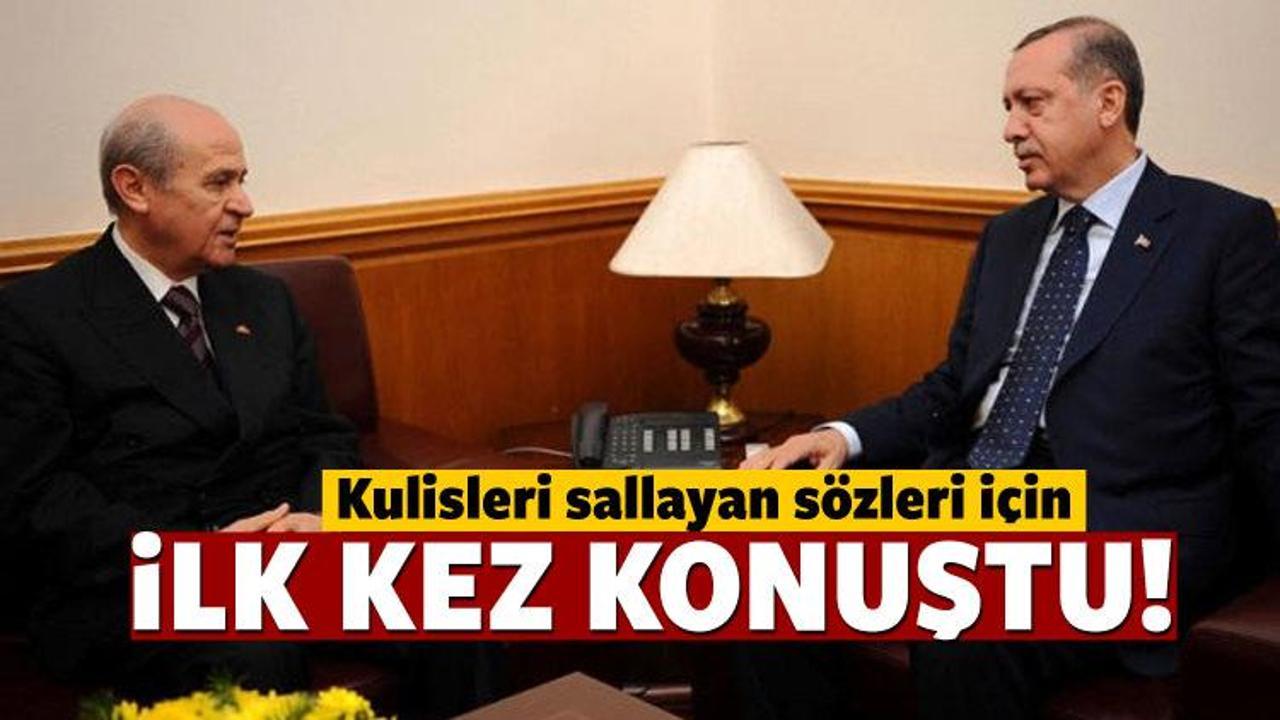 Kulisleri sallayan sözleri için konuştu